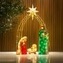 FIGURA NAVIDEÑA NACIMIENTO CON LUZ LED 200 CM MULTICOLOR