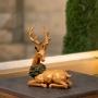 ADORNO DE MESA NAVIDEÑO RENO CAFÉ RESINA 33 CM