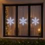 FIGURA NAVIDEÑA COPOS DE NIEVE CON LUZ LED 25 CM BLANCO FRÍO