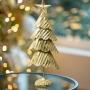 ADORNO DE MESA NAVIDEÑO PINO DORADO METÁLICO MATE 58 CM