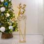 ADORNO NAVIDEÑO RENO METÁLICO DORADO 139 CM