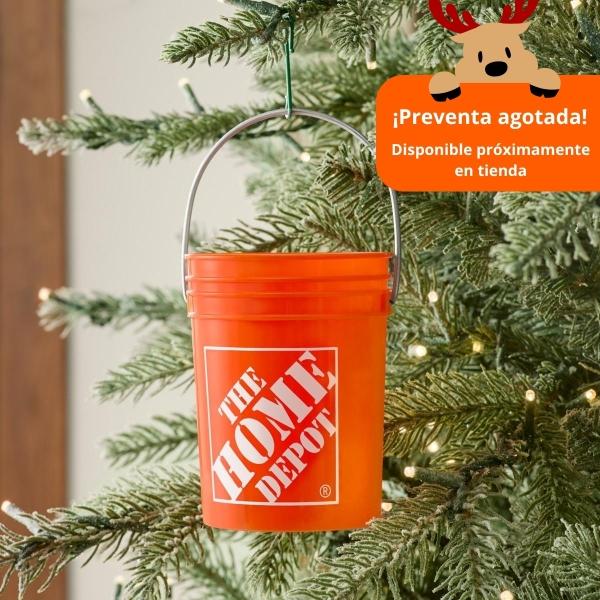 COLGANTE NAVIDEÑO CUBETA THE HOME DEPOT 10 CM