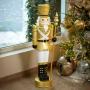 CASCANUECES NAVIDEÑO DORADO PLÁSTICO 192 CM