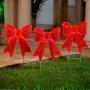 FIGURA NAVIDEÑA MOÑOS ROJOS CON LUZ LED 62 CM 507 FOCOS