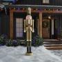 ANIMATRONIC GIGANTE NAVIDEÑO CASCANUECES DORADO CON MOVIMIENTO Y SONIDO 243 CM