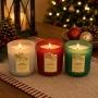 SET 3 VELAS NAVIDEÑAS CANELA/PINO/VAINILLA 9 CM