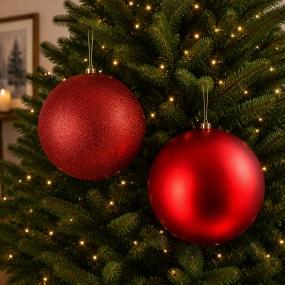 COLGANTE NAVIDEÑO 1 PIEZA 30 CM ROJO 2 DISEÑOS