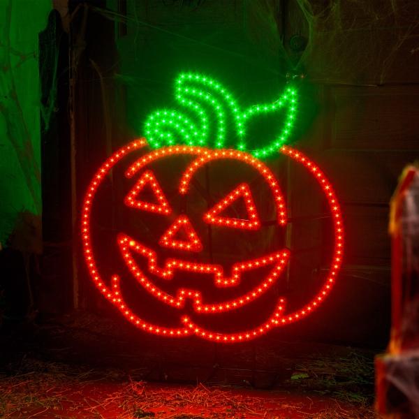 DECORACIÓN HALLOWEEN CALABAZA 1.08 M CON LUZ LED