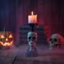 DECORACIÓN PORTAVELA DE CALAVERA 26 CM
