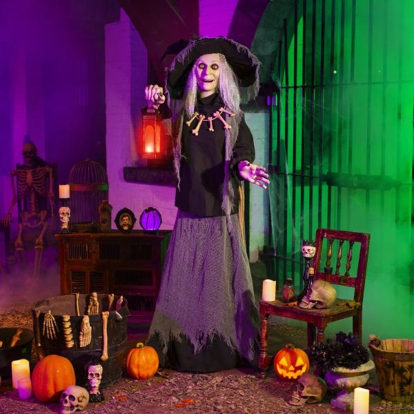 ANIMATRONIC BRUJA LILY LETAL 2.1 M CON LUZ LED Y MOVIMIENTO