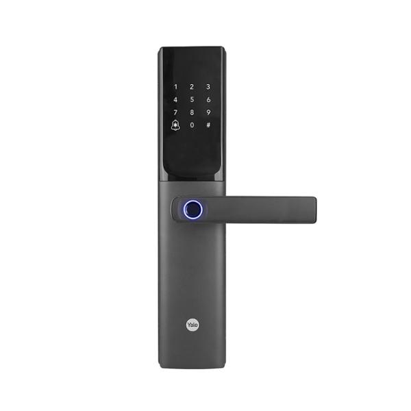 CERRADURA DIGITAL JULIUS SIN WIFI REVERSIBLE GUNMETAL CON HUELLA Y CODIGO