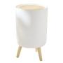BOTE DE BASURA 7L CON BASE ELEVADA BLANCO