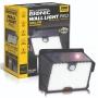 LUZ SOLAR PARA JARDÍN TIPO PARED CON SENSOR DE MOVIMIENTO 500 LM NEGRO 1 PIEZA