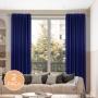 SET DE 2 PANELES DE CORTINA DECORATIVA AZUL 134 X 213 CM.