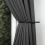 JUEGO DE SUJETACORTINAS DECORATIVOS PREMIUM COLOR NEGRO MATE (2 PIEZAS)