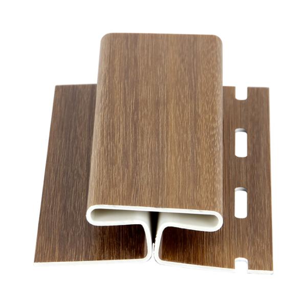 PERFIL CONECTOR PANEL DECORATIVO PVC 290 X 7.8 CM PARA MURO ROBLE FIJACIÓN CON TORNILLO