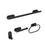 SET DE ACCESORIOS PARA BAÑO 4 PIEZAS NEGRO