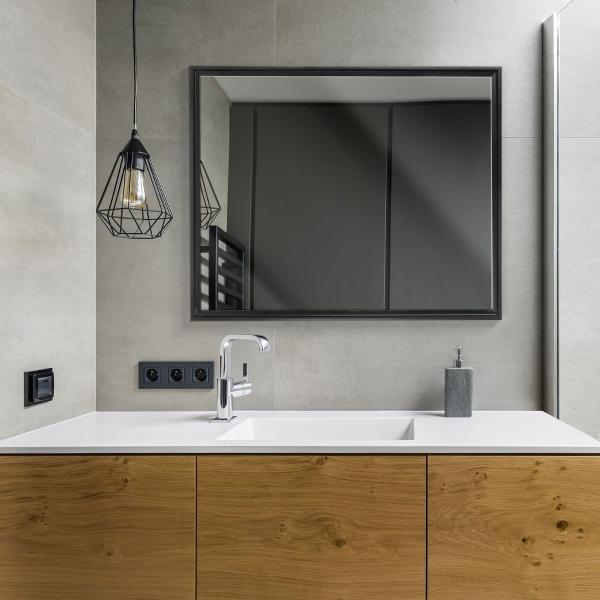 ESPEJO STUDIO FLOAT 66x81 CM FLOTANTE NEGRO FINE ART TJ