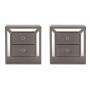 SET DE 2 BURÓS CON 2 CAJONES COLOR GRIS - MADERA INDUSTRIALIZADA