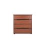CÓMODA CAJONERA MDF NOGAL 4 CAJONES PARA RECÁMARA DISEÑO MODERNO ARMADA