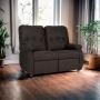 SOFÁ LOVE SEAT RECLINABLE VIOLANTI TELA 140 X 102 X 88 CM GRIS OXFORD SIN COJINES