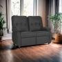 SOFÁ RECLINABLE LÍNEA SRE-270 PUSHBACK TELA 140 X 102 X 88 CM GRIS OXFORD SIN COJINES