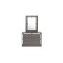 CAJONERA MDF GRIS 6 CAJONES PARA RECÁMARA ESTILO MODERNO CON ESPEJO