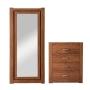 CAJONERA TOCADOR MDF NOGAL 4 CAJONES PARA RECÁMARA CON ESPEJO