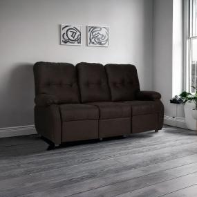 SOFÁ CAMA RECLINABLE TELA 190 X 104 X 88 CM CAFÉ CHOCOLATE SIN COJINES