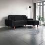 SALA ESQUINERA MODULAR LONDRES CAMA TELA 245 X 93 X 157 CM GRIS OXFORD SIN COJINES