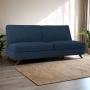 SOFÁ CAMA ROMA RECLINABLE TELA 189 CM AZUL SIN COJINES