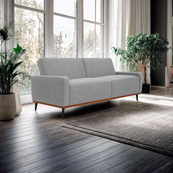 SOFÁ CAMA DIOGO RECLINABLE TELA 203 CM GRIS
