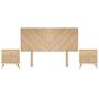 CABECERA KING SIZE DE MDF BLANCA CON 2 BURÓS PARA RECÁMARA