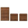 SET DE CAJONERA CON 4 CAJONES Y 2 BURÓS CON 2 CAJONES COLOR PAROTA - MADERA INDUSTRIALIZADA