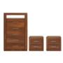 SET DE CAJONERA CON 5 CAJONES Y 2 BURÓS CON 2 CAJONES COLOR PAROTA - MADERA INDUSTRIALIZADA