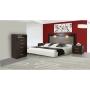 RECAMARA KING SIZE DE 4 PIEZAS CON CABECERA CON LUZ 2 BUROS Y CAJONERA COLOR CHOCOLATE MAD IND TAP