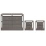 SET DE CAJONERA CON 6 CAJONES Y 2 BURÓS CON 2 CAJONES COLOR GRIS - MADERA INDUSTRIALIZADA