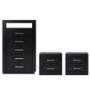 SET DE CAJONERA CON 5 CAJONES Y 2 BURÓS CON 2 CAJONES COLOR CHOCOLATE - MADERA INDUSTRIALIZADA