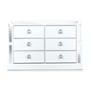 CÓMODA CAJONERA MDF BLANCO 6 CAJONES PARA RECÁMARA DISEÑO ELEGANTE RESISTENTE