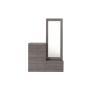 CAJONERA TOCADOR MDF GRIS 4 CAJONES PARA RECÁMARA CON ESPEJO