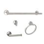 SET DE ACCESORIOS PARA BAÑO 4 PIEZAS CROMO