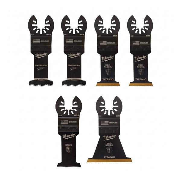 KIT DE HOJAS BIMETALICAS PARA MULTIHERRAMIENTAS OPEN-LOK 6 PIEZAS
