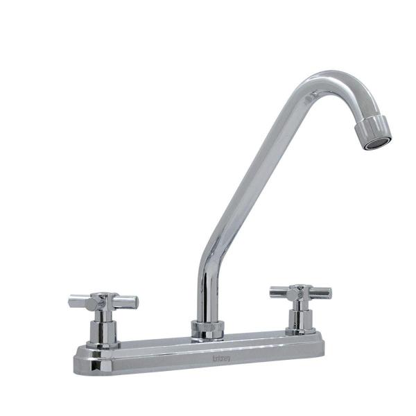 LLAVE PARA FREGADERO DUOMANDO CROMO MANERAL TIPO CRUZ 8" CONTROL PRECISO