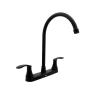 LLAVE PARA FREGADERO DUOMANDO NEGRO MATE CUELLO ALTO 15" MAYOR ESPACIO