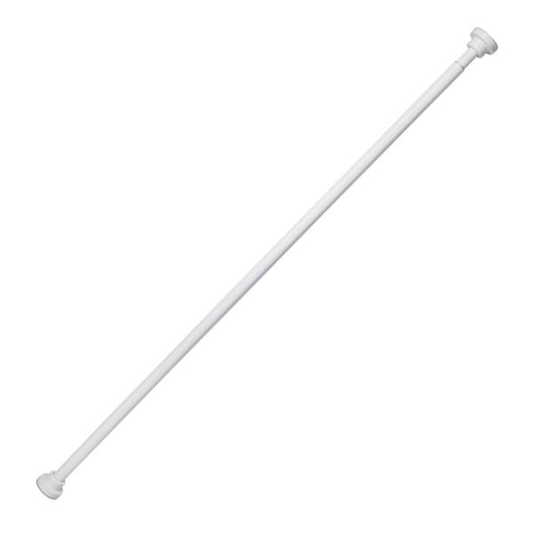 CORTINERO PARA BAÑO EXTENSIBLE METAL 110 A 200 CM BLANCO
