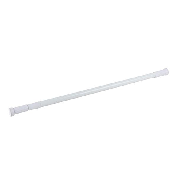 CORTINERO PARA BAÑO EXTENSIBLE METAL 70 A 120 CM BLANCO