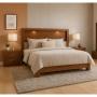 CABECERA KING SIZE LUZ MDF PAROTA CON 2 BURÓS Y CAJONES PARA RECÁMARA