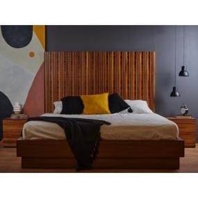 RECÁMARA KING SIZE DE 4 PIEZAS CON CABECERA, 2 BURÓS Y CAJONERA COLOR PAROTA - CHAPA