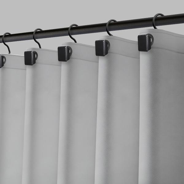 CORTINA DE BAÑO DISEÑO LISO GRIS