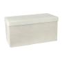 CUBO ORGANIZADOR DOBLE CON TAPA 75 X 37 X 39 CM POLIPROPILENO MDF GRIS